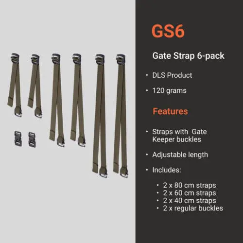 GS6 - Gate Strap 6-pack